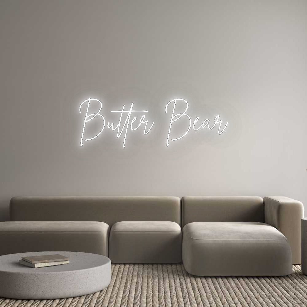 Custom Neon Signs Butter Bear