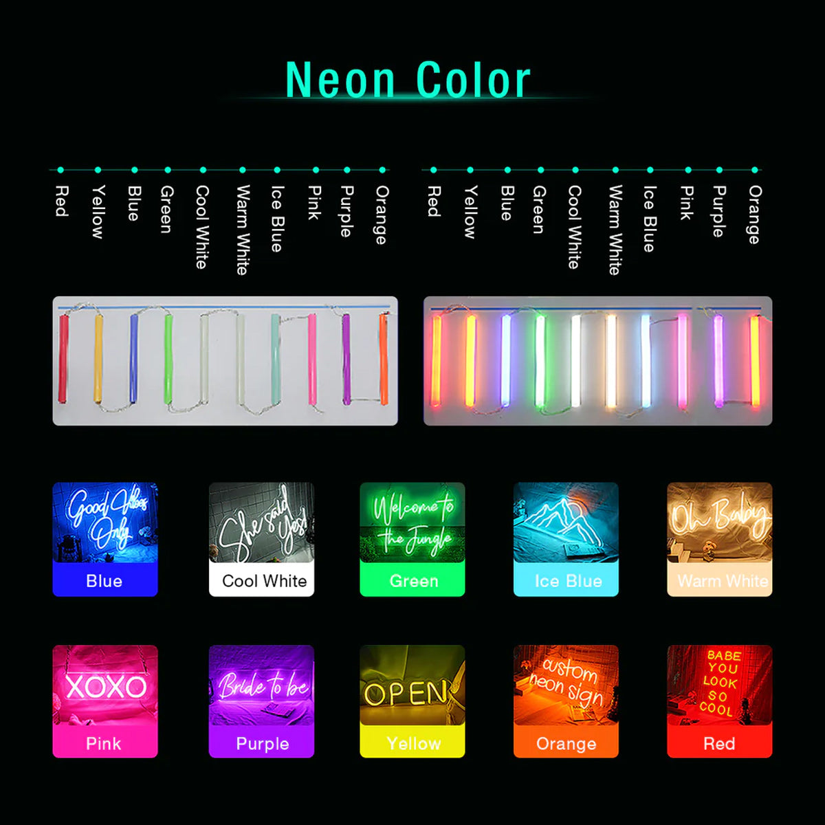 NEONIP-100% luce al neon a specchio fatta a mano per l'arredamento della camera da letto