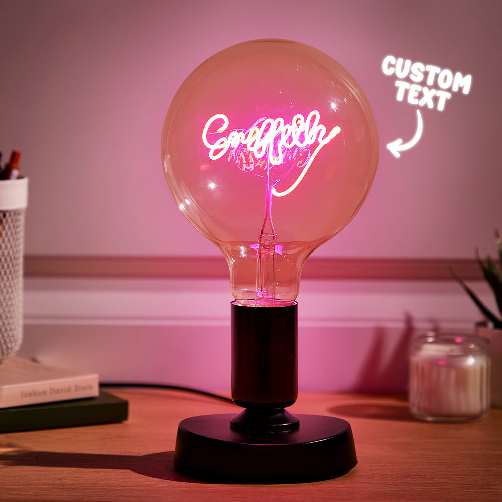 NEONIP-Valentine's Day Gift Custom Text Edison Led Filament Personalized Bulb Vintage Globe Light Bulb Dimmable For Couple