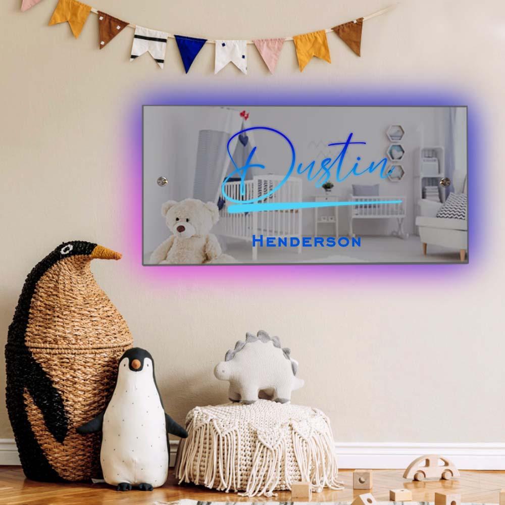 NEONIP-100% Handmade Custom Name Mirror Sign Custom Text Led Multi Color Light Up Wall Hanging Neon Signs