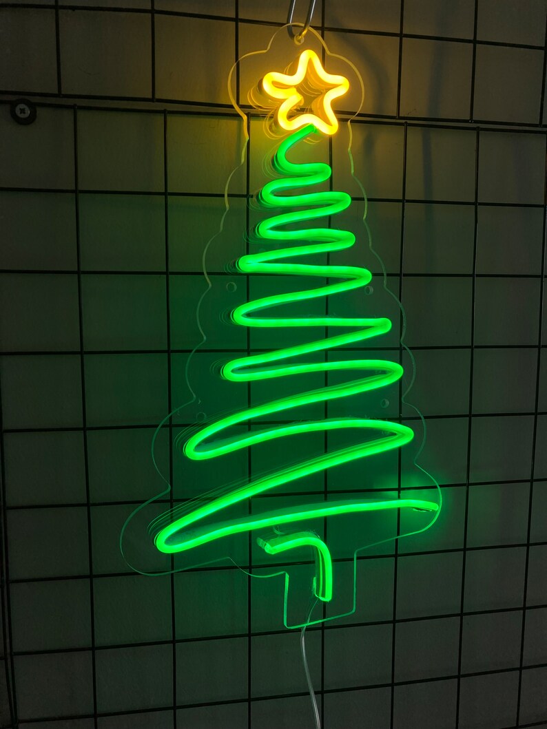 NEONIP-100% Handmade Pine Tree Merry Christmas Neon Sign