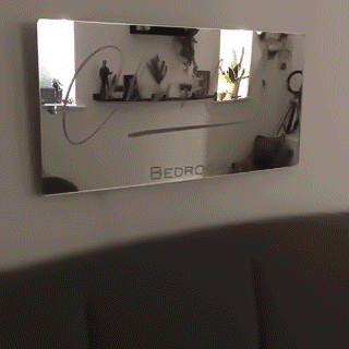 NEONIP-100% fatto a mano con nome personalizzato Specchio LED Luce da specchio Luci multicolori Regali per coppie