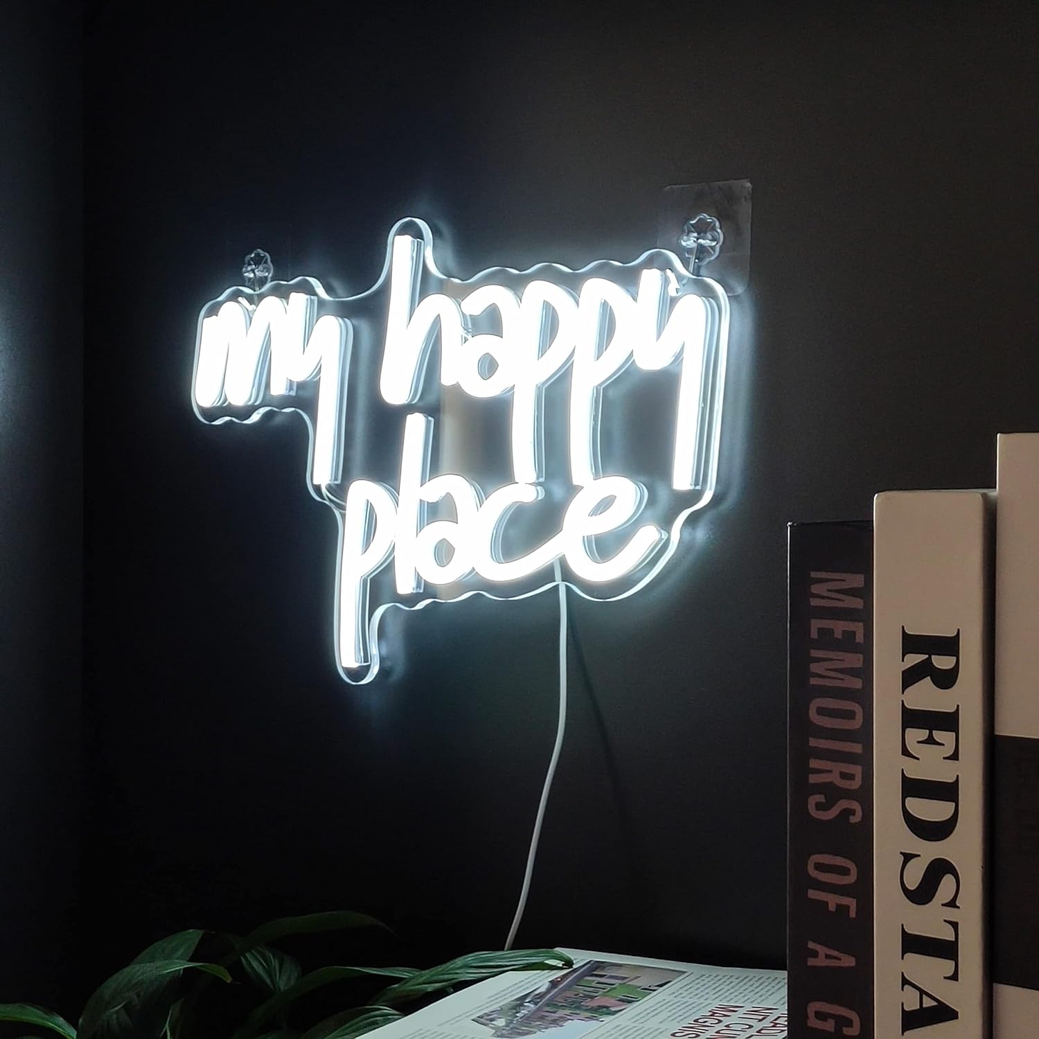 NEONIP-100% Handmade My Happy Place Neon Sign for Room Wall Decor