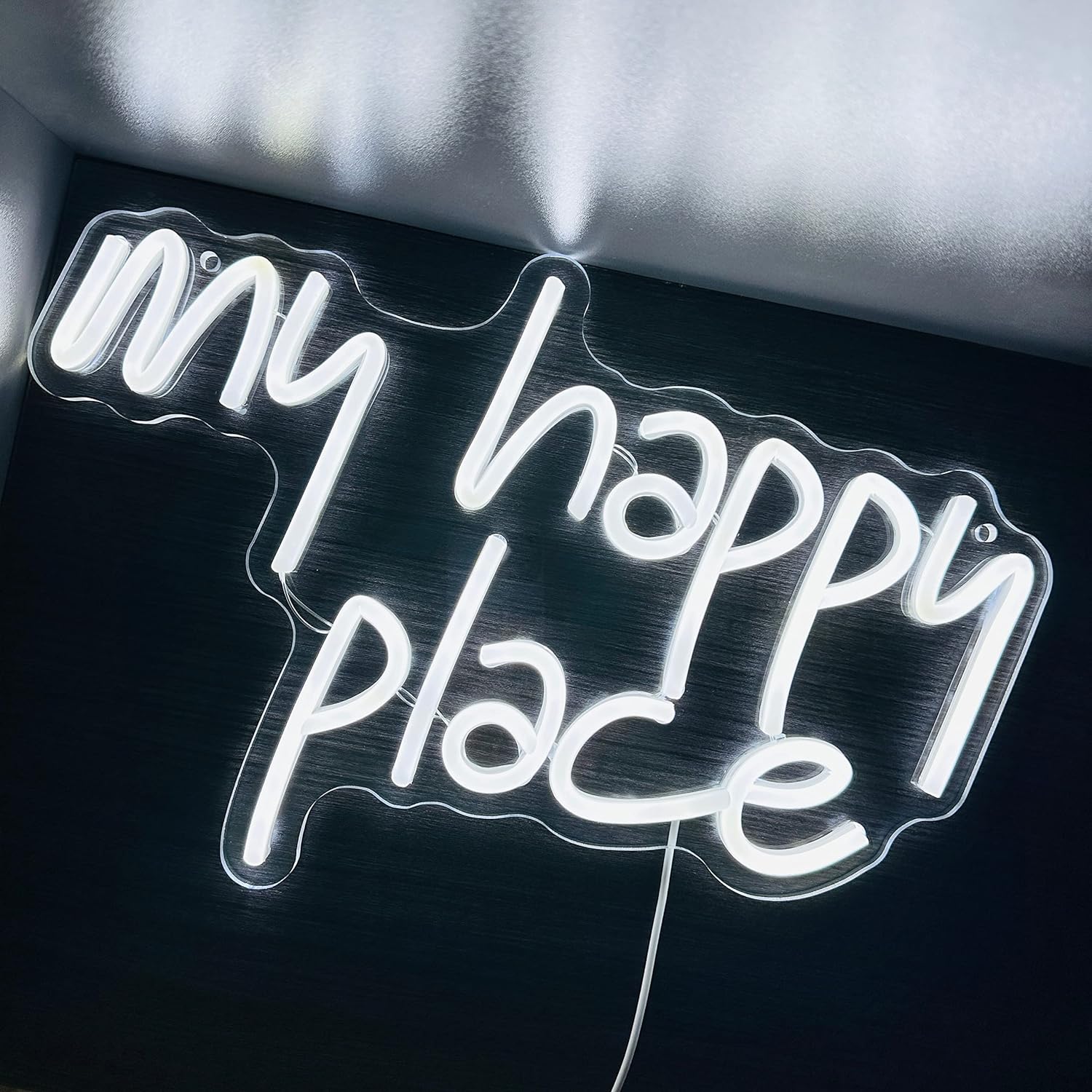 NEONIP-100% Handmade My Happy Place Neon Sign for Room Wall Decor