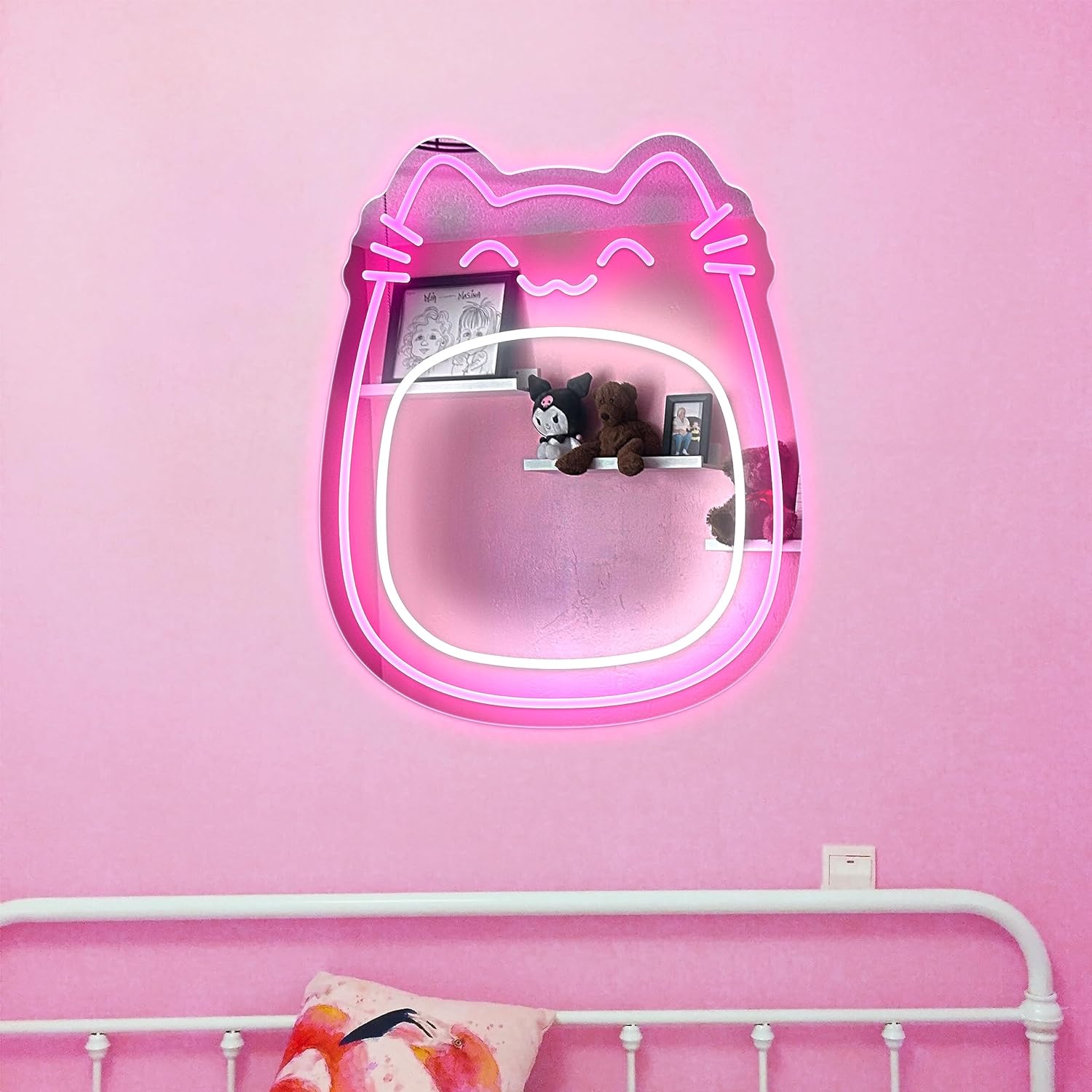 NEONIP-100% luce al neon a specchio per gatti fatta a mano per la camera da letto delle ragazze