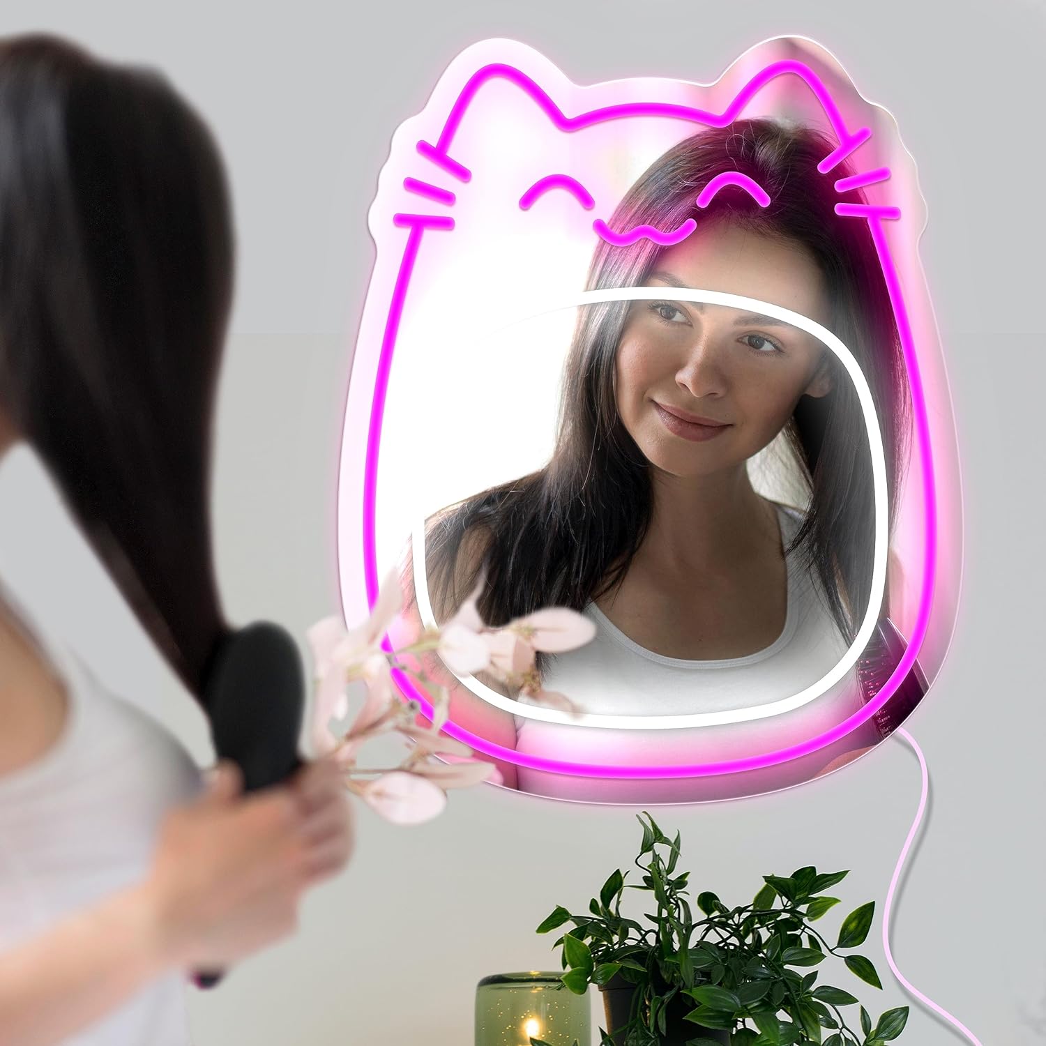 NEONIP-100% luce al neon a specchio per gatti fatta a mano per la camera da letto delle ragazze
