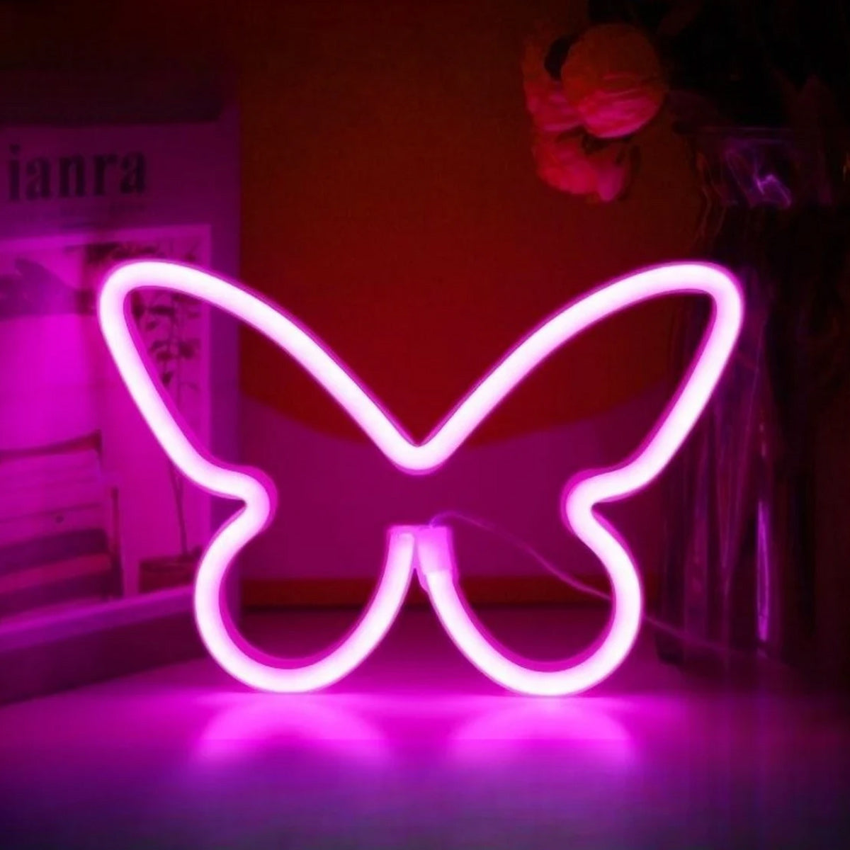 NEONIP-100% Handmade Butterfly Neon Sign Bachelor Party Neon Light For Bedroom Decor