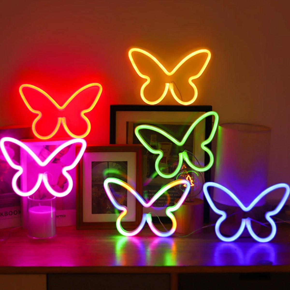 NEONIP-100% Handmade Butterfly Neon Sign Bachelor Party Neon Light For Bedroom Decor