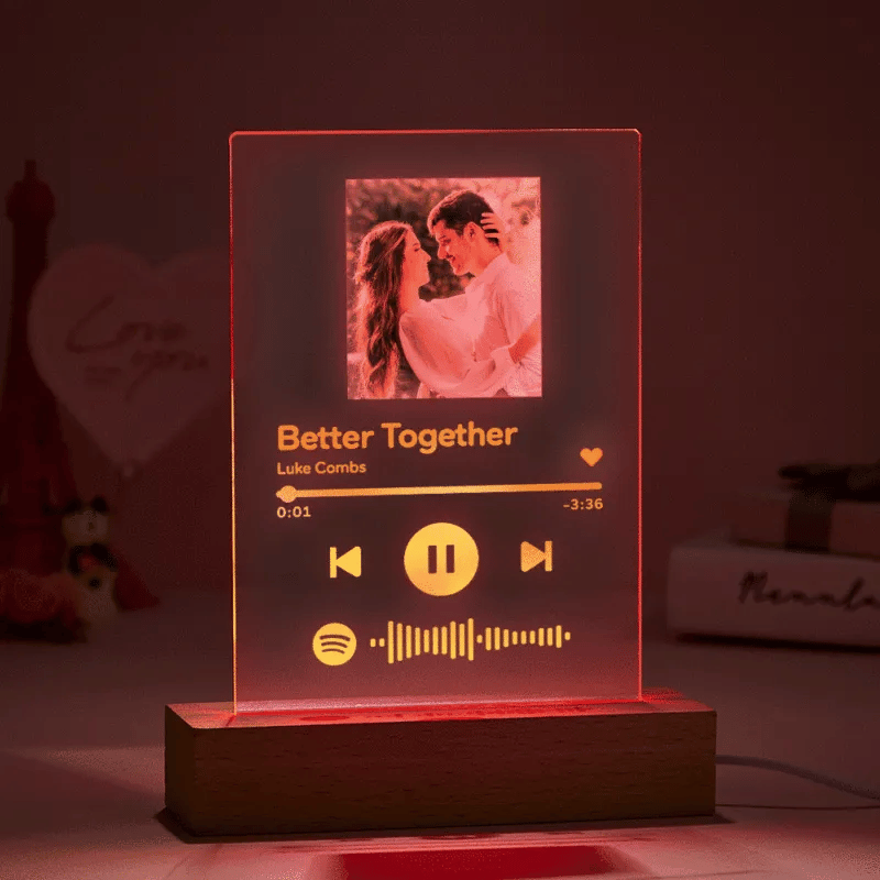 Custom Spotify 7 Colors Night Light For Lovers