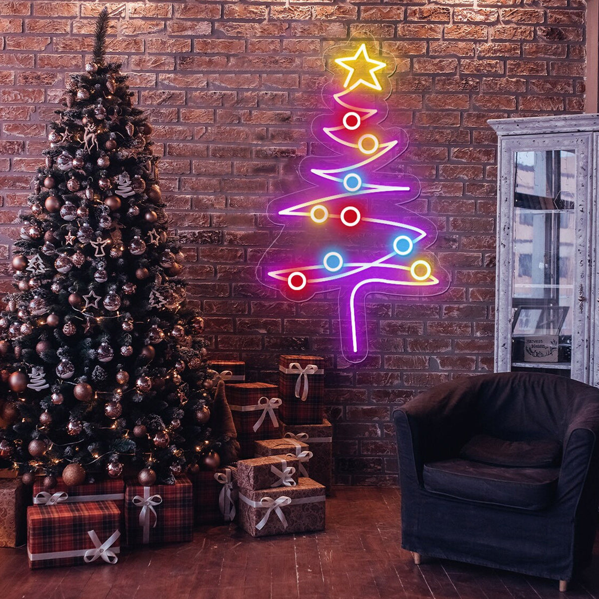 NEONIP-100% Insegna al neon fatta a mano per albero di Natale