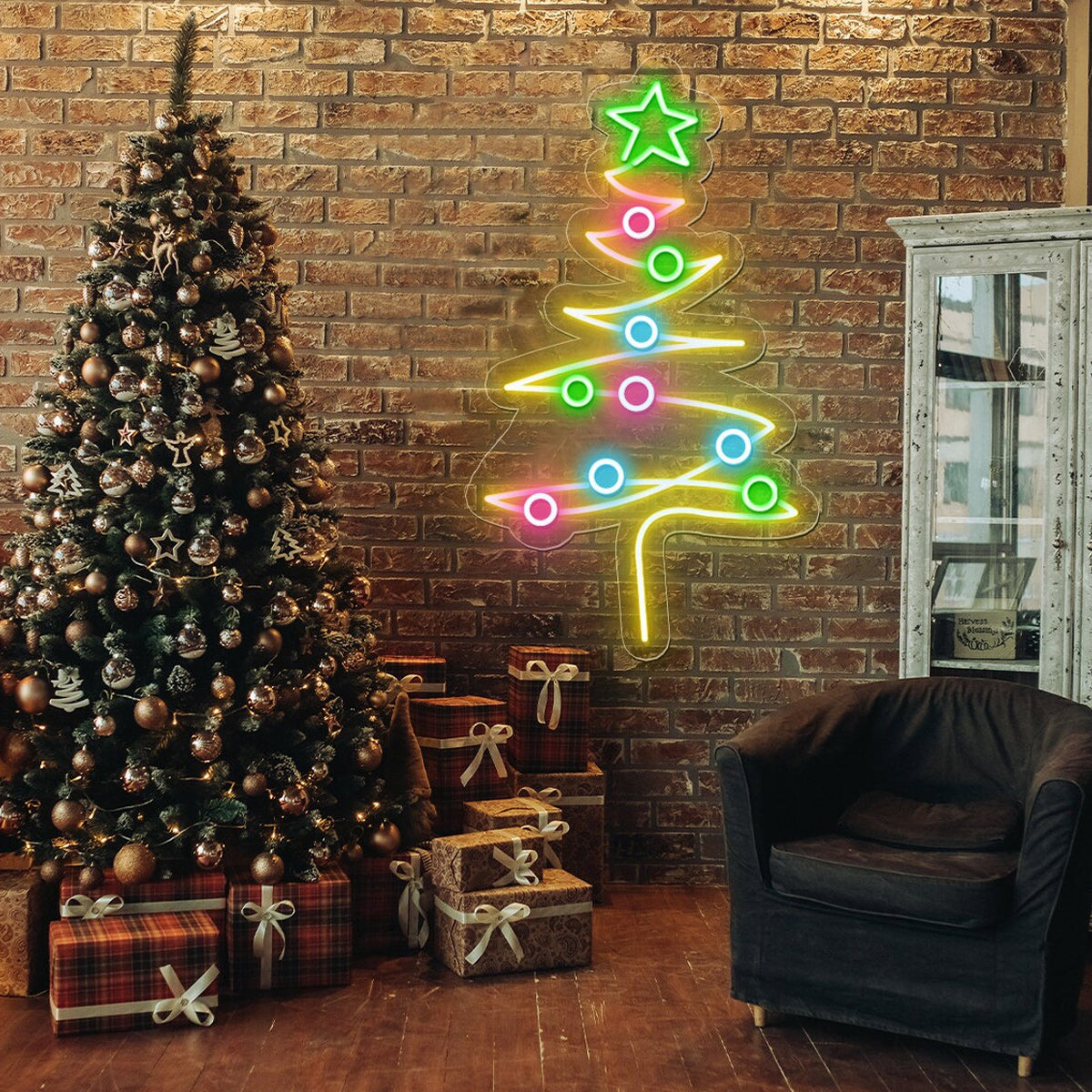 NEONIP-100% Insegna al neon fatta a mano per albero di Natale