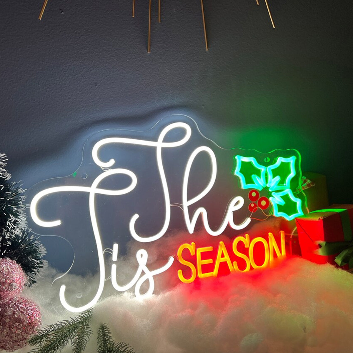 NEONIP-100% Handmade Tis The Season Christmas Neon Sign