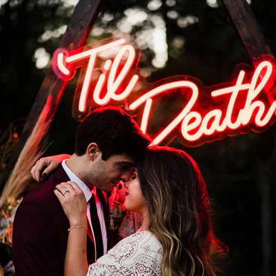 NEONIP-Personalized 100% Handmade Wedding LED Neon Sign with Til Death