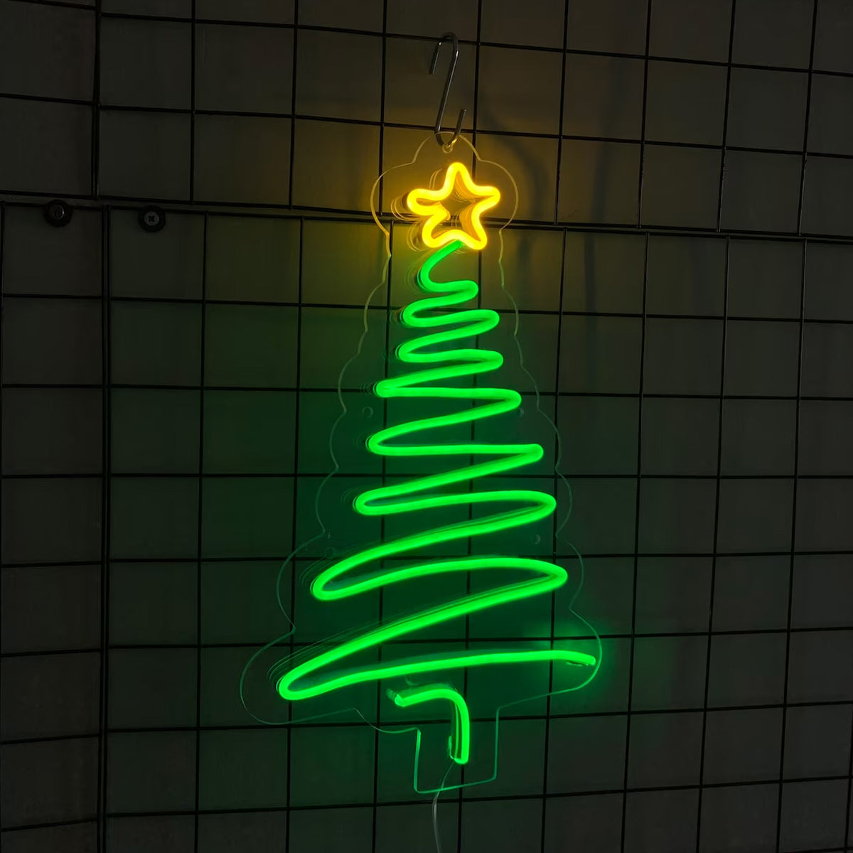 NEONIP-100% Handmade Pine Tree Merry Christmas Neon Sign