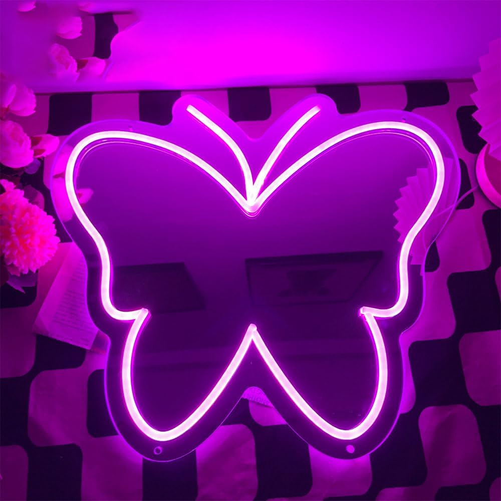 NEONIP-Personalized 100% Handmade Butterfly Mirror Neon Light