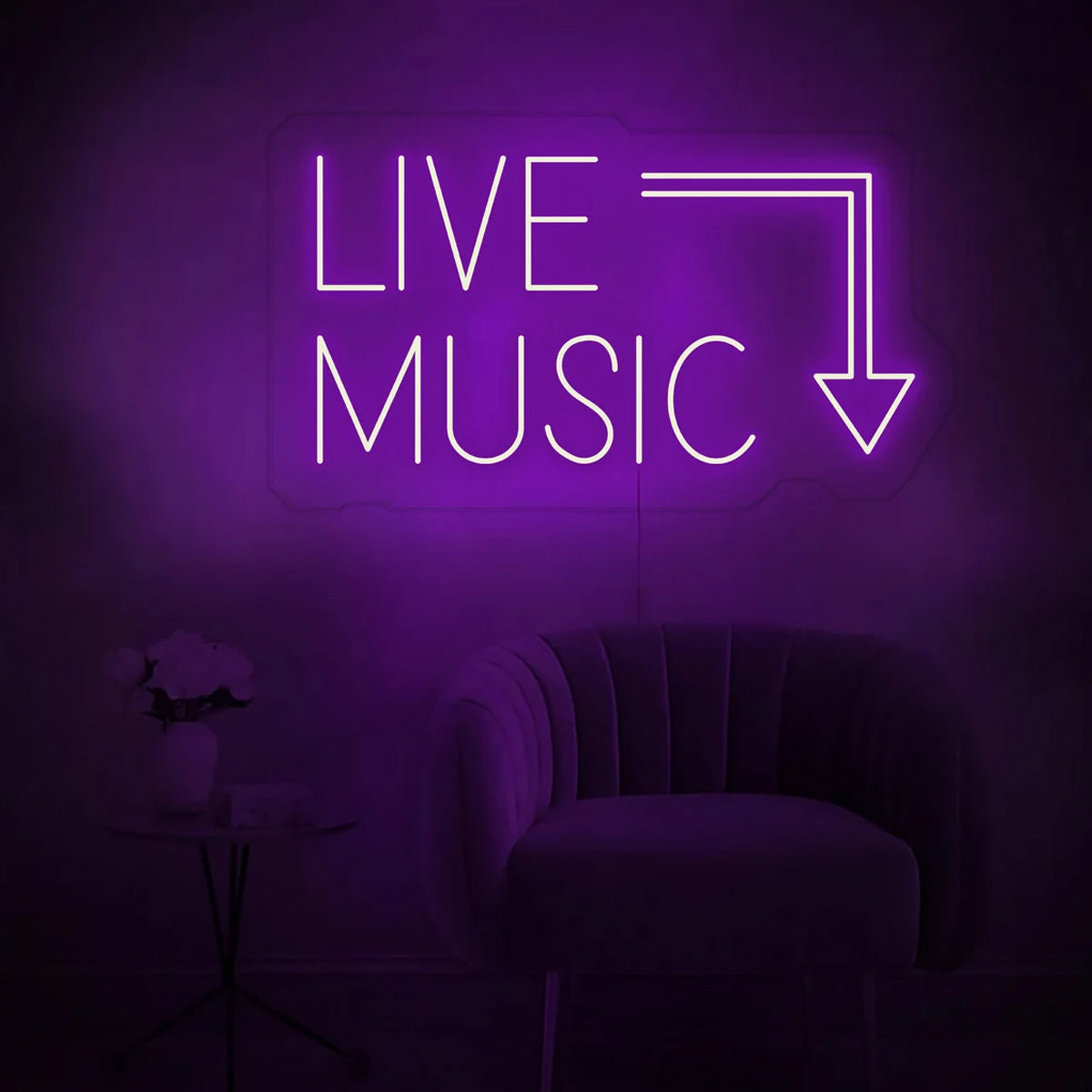 NEONIP-100% Handmade LIVE MUSIC Neon Sign,Music Studio Decor,Retro Home Decor