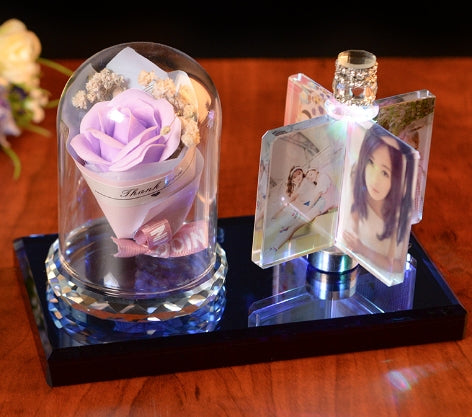 Lampada LED rosa con foto personalizzata NEONIP