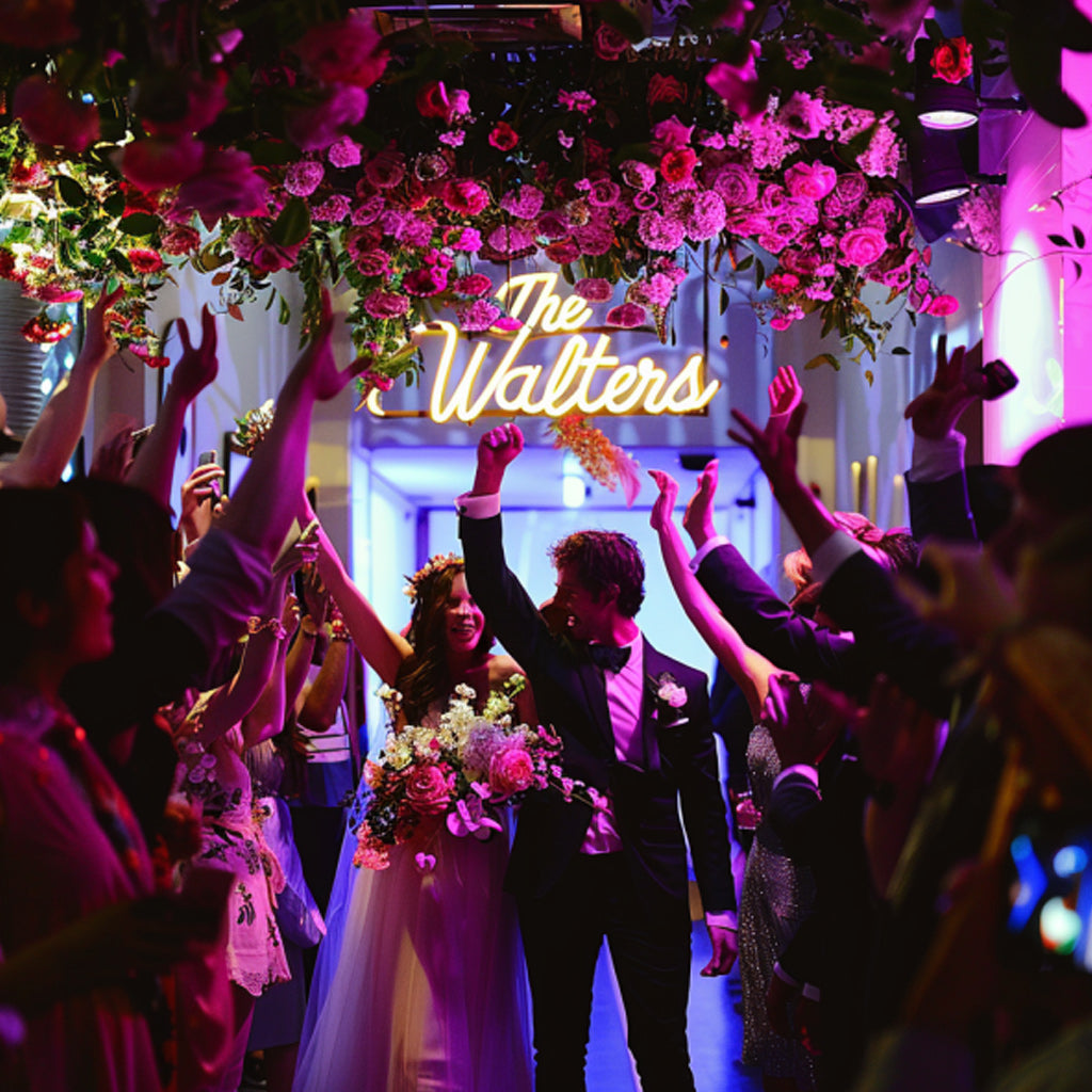 NEONIP-Insegna al neon LED personalizzata per matrimonio fatta a mano al 100% con il tuo nome di famiglia