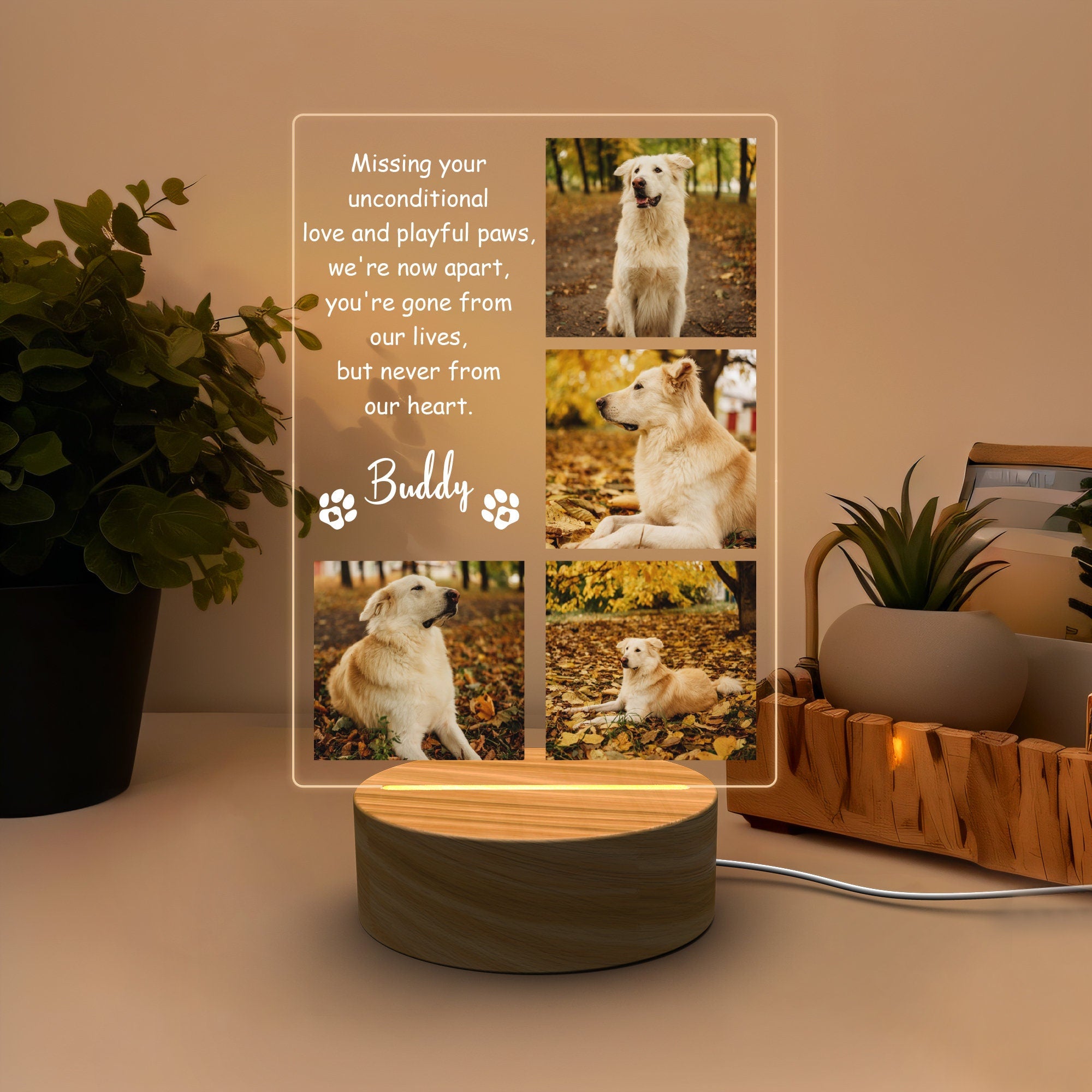 Personalised Dog Memorial Cat Memorial Sign Pet Keepsake for Gift