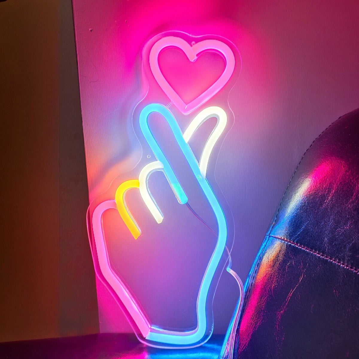 NEONIP-100% Insegna luminosa al neon a LED con cuore fatto a mano