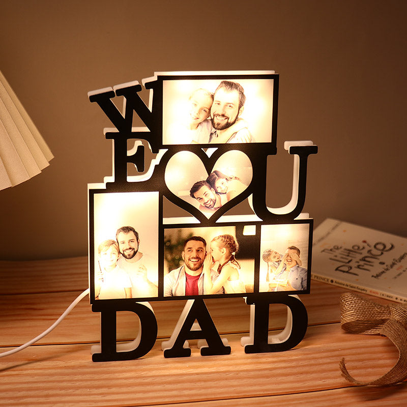 Personalized We Love You Dad Photo Light For Father's Day Gift