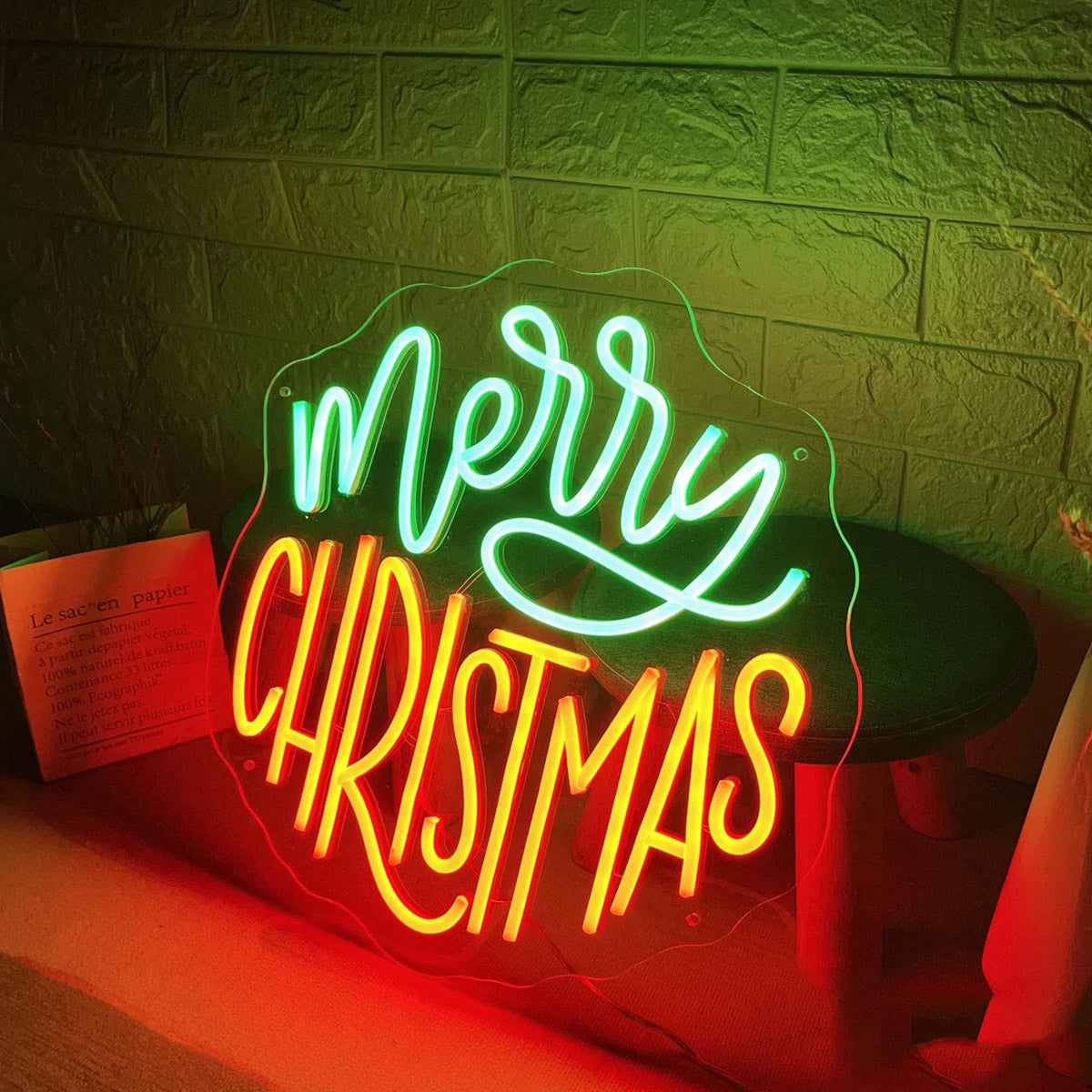 NEONIP-100% decorazioni per la casa leggere fatte a mano Decorazioni per feste con insegne al neon natalizie