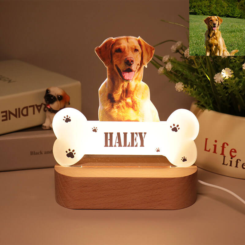 Custom Pet Photo Night Light Gift For Pet