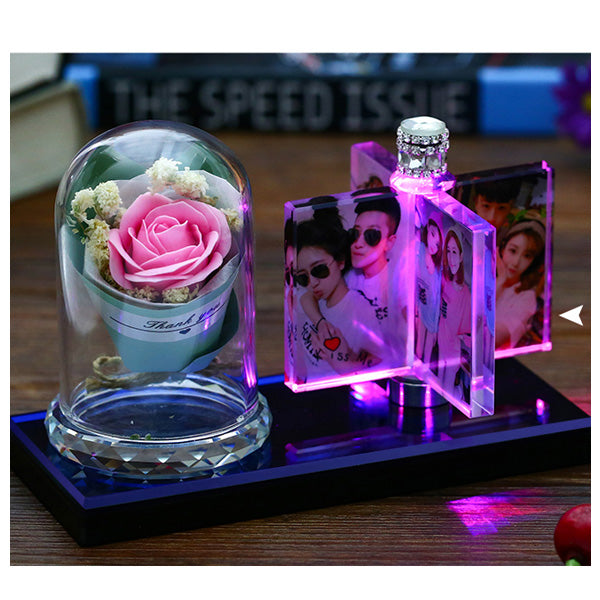 Lampada LED rosa con foto personalizzata NEONIP