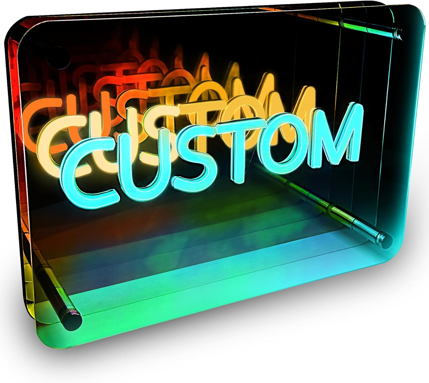 Custom Infinity Mirror Light Neon Signs with Colorful Thousand-Layer Vision Controller lcons