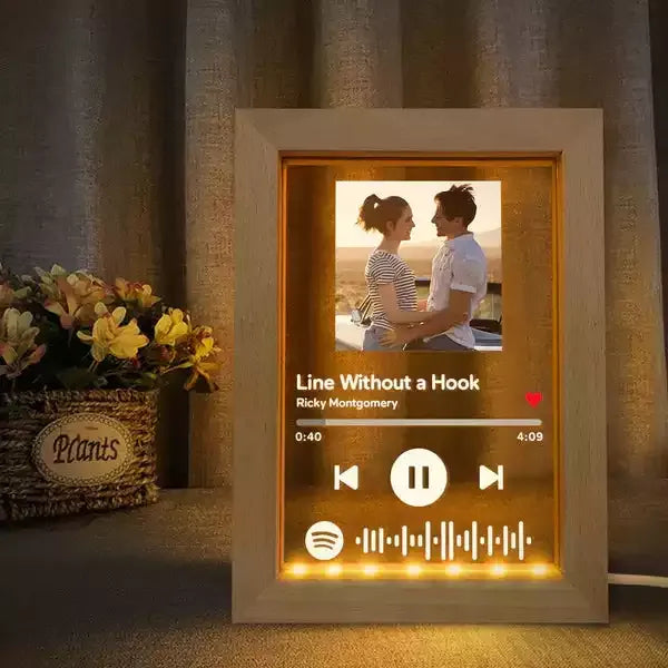 Regali di anniversario, copertina di album in vetro artistico musicale Targa musicale personalizzata Miglior regalo fotografico per il fidanzato