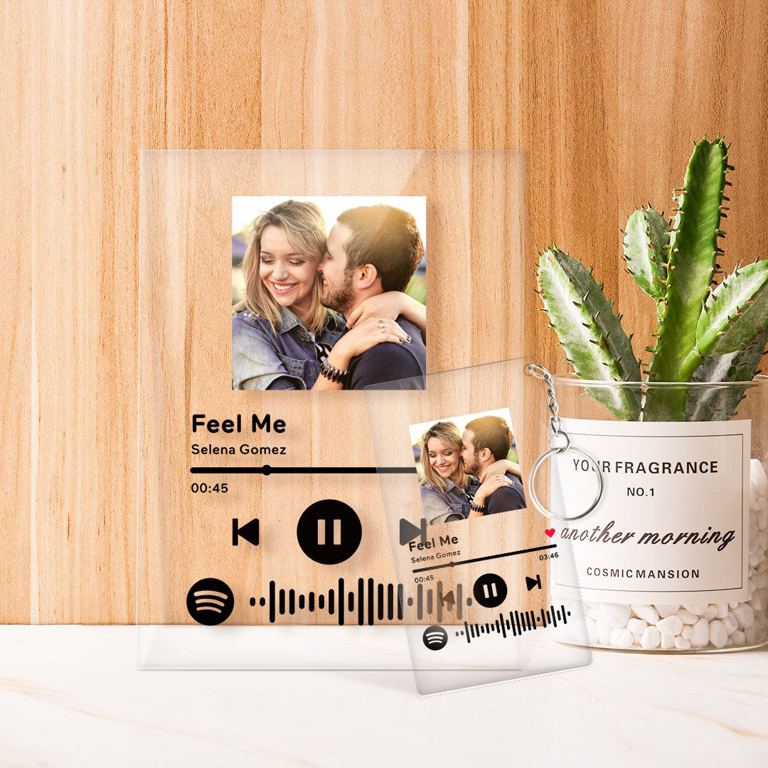 Regali di compleanno Copertina di album musicale Regali per targhe fotografiche personalizzate in vetro per la fidanzata