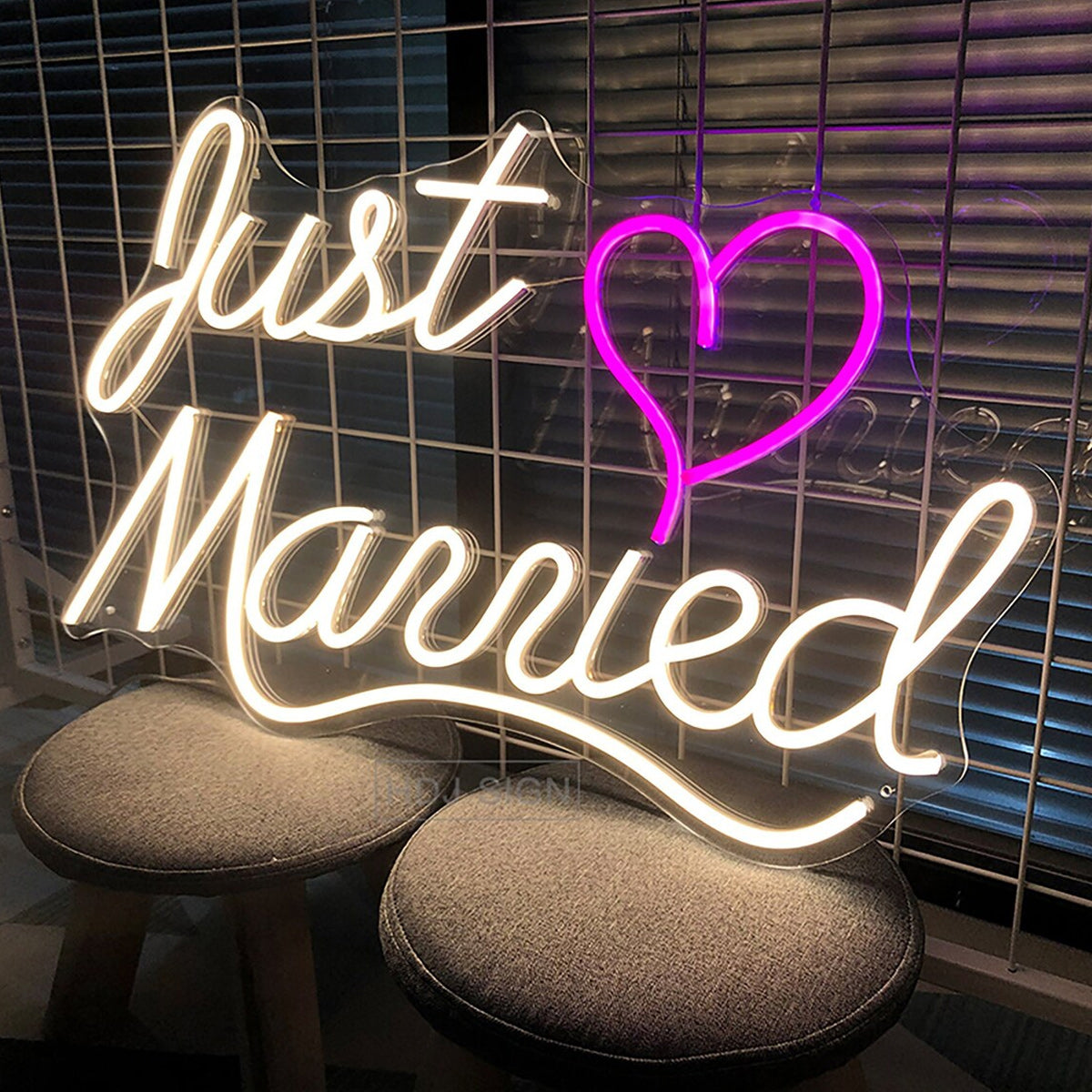 NEONIP-100% Handmade Just Married LED Neon Light Sign