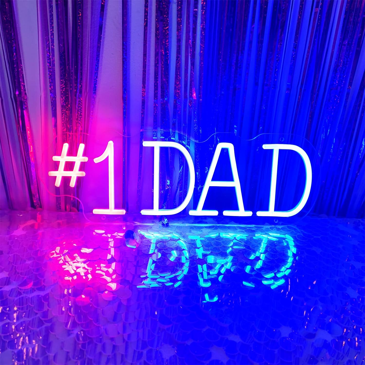 Insegna al neon per la festa del papà per decorazioni per la casa #1 Papà Regalo del papà Insegne al neon per papà 