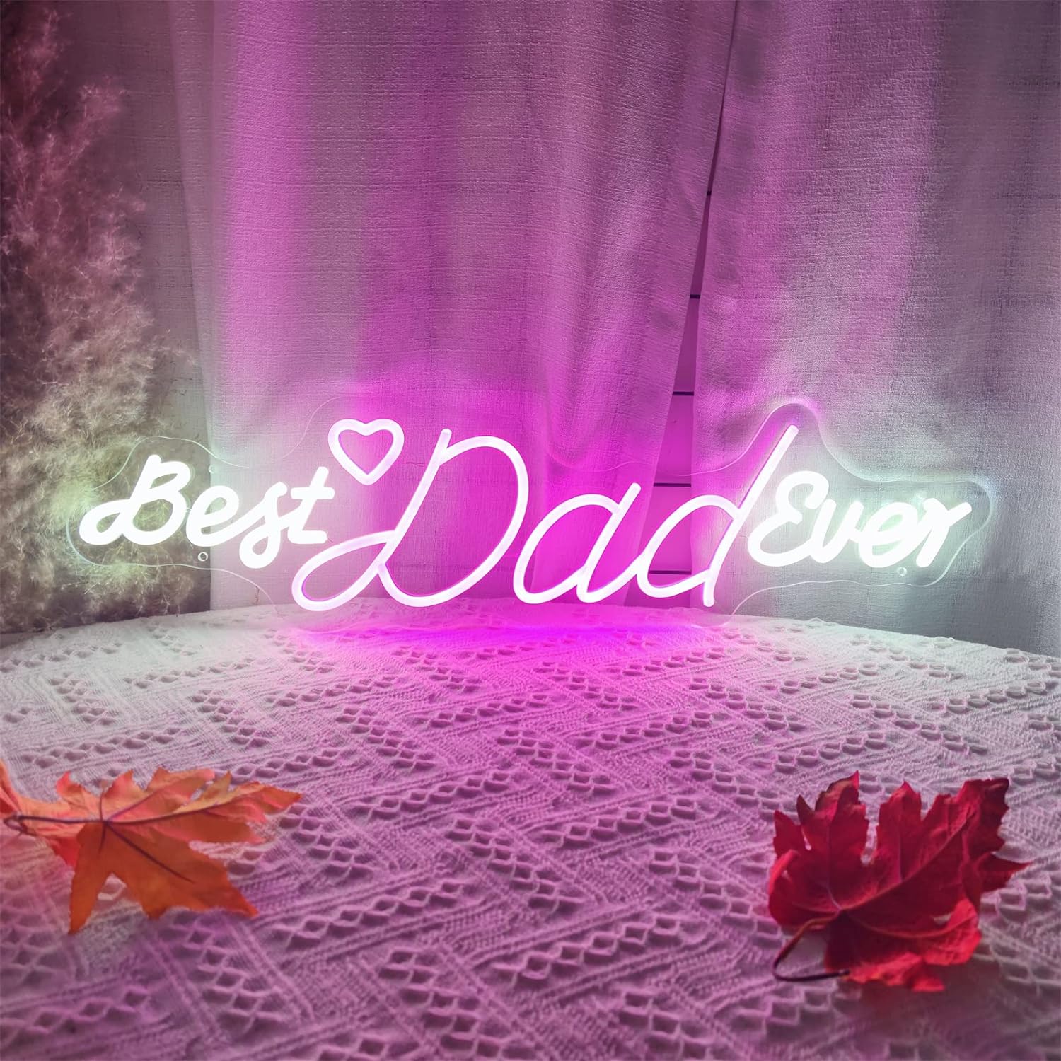Happy Father's Day Neon Sign For Best Dad Ever Sign Father’s Gift Neon Signs for Home Deco