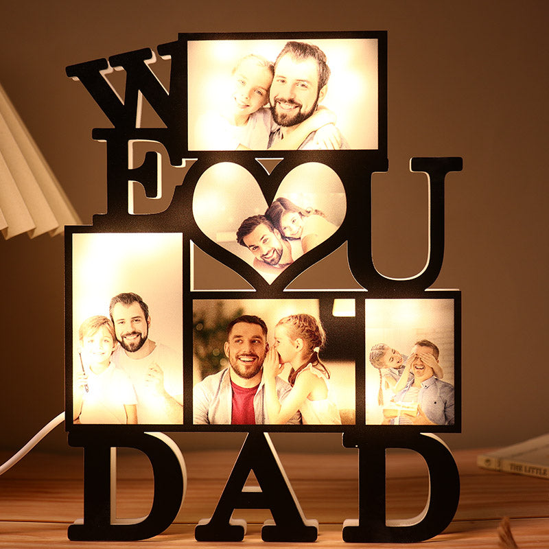 Personalized We Love You Dad Photo Light For Father's Day Gift