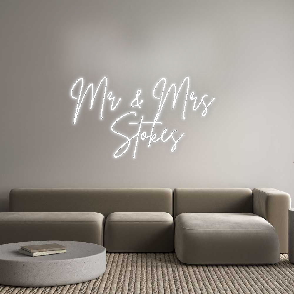 Custom Neon Signs Mr & Mrs 
St...