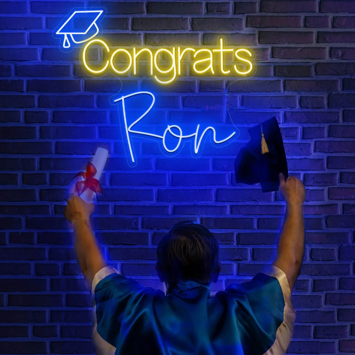 NEONIP-Custom Congrats Grad Neon Sign Custom Name Led Light