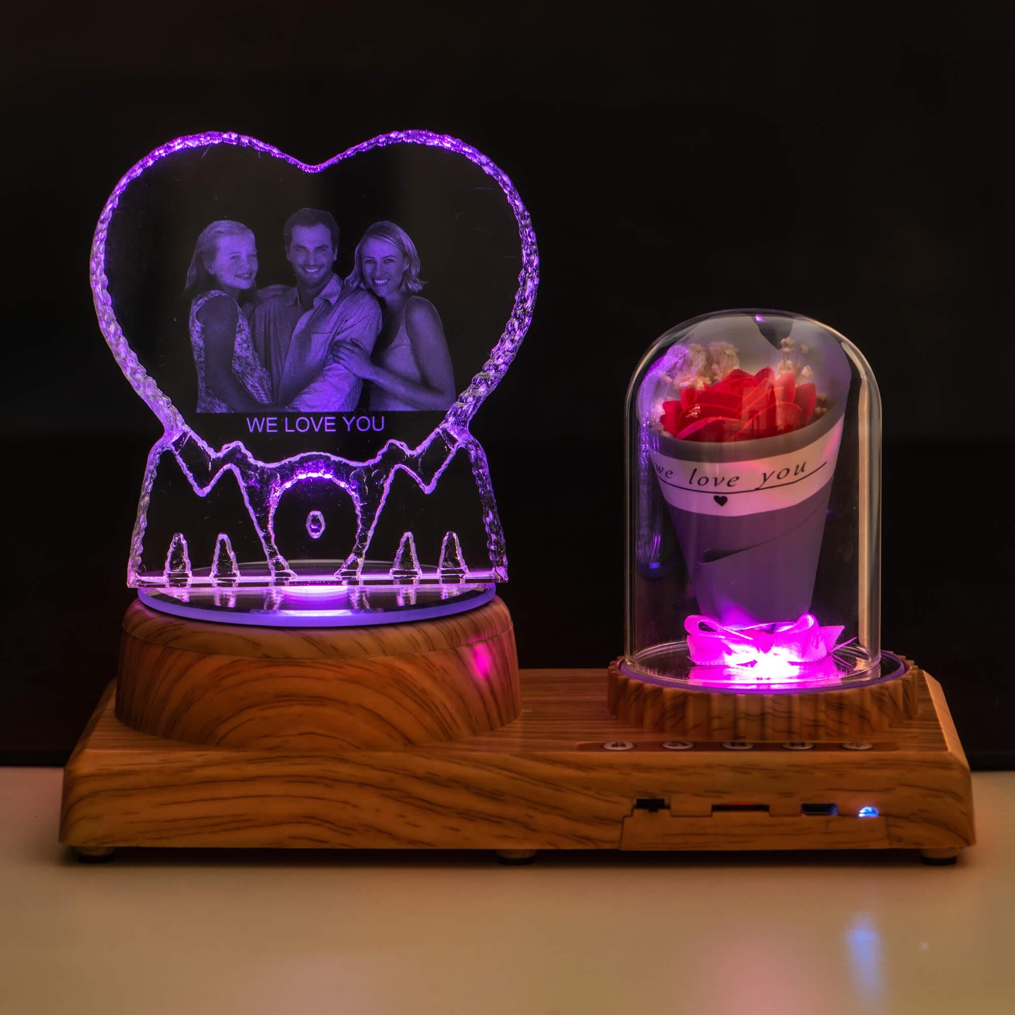 NEONIP-Lampada rosa Bluetooth con foto personalizzata-MOM