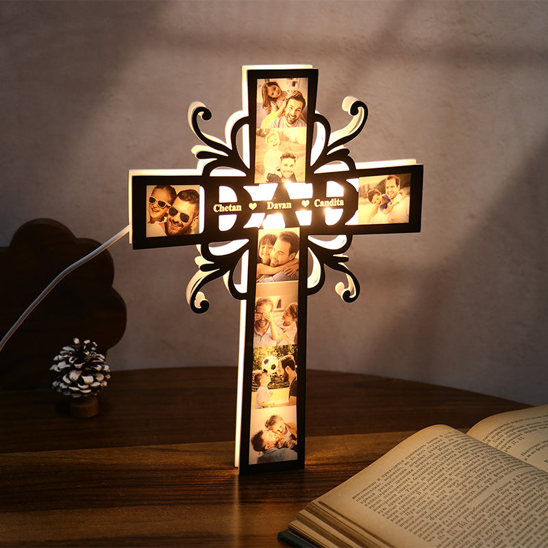 Decorazione personalizzata con luce a LED con nome con foto per il regalo della festa del papà