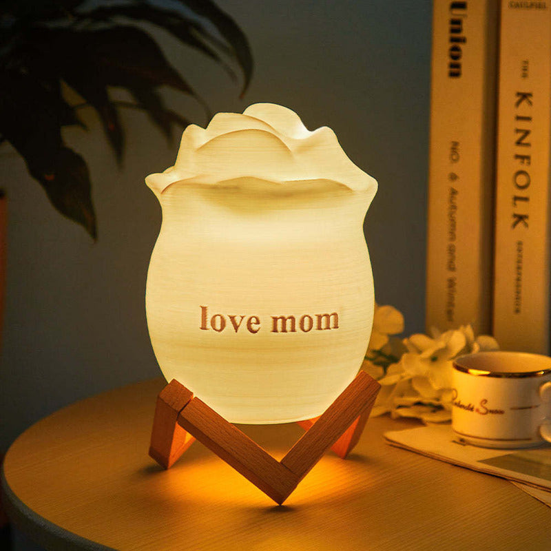 Custom Exclusive Photo Rose Night Light Personalized Name Best Gift for Boyfriend Girlfriend