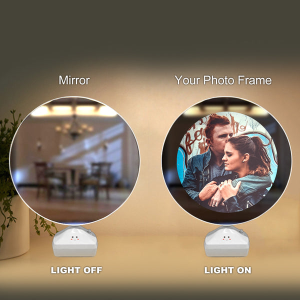 Magic Personalized Mother and Baby Photo Night Lamp Two Ways Mirror and Night Light