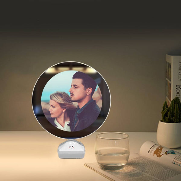 Magic Personalized Mother Hugging Baby Photo Night Lamp Two Ways Mirror and Night Light