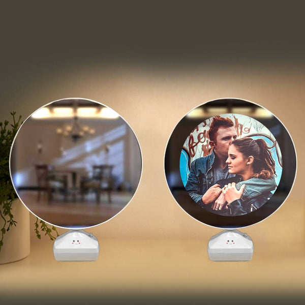 Magic Personalized Parents and Baby Photo Night Lamp Two Ways Mirror and Night Light