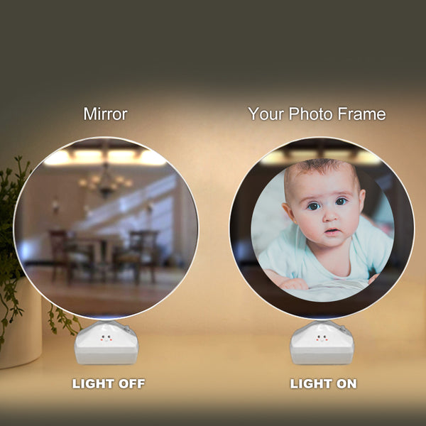 Magic Personalized Baby Photo Night Lamp Two Ways Mirror and Night Light
