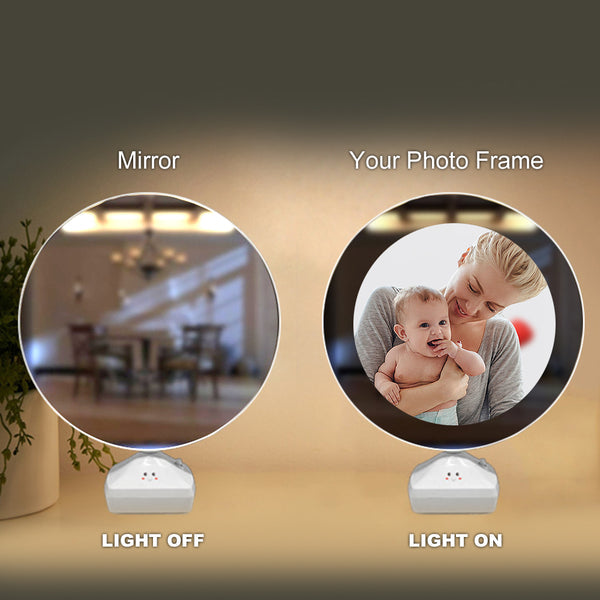Personalized Couple Photo Night Lamp Two Ways Mirror and Night Light
