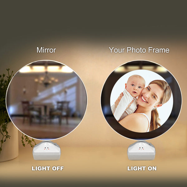 Magic Personalized Parents and Baby Photo Night Lamp Two Ways Mirror and Night Light