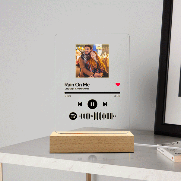 Birthday Gifts Music Album Cover Glass Art Personalized Photo Plaque Gifts For Girlfriend