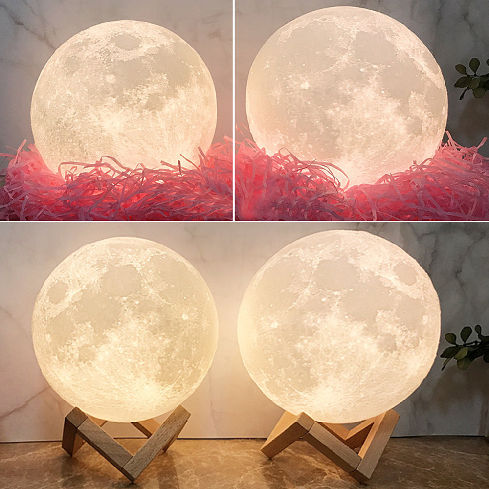 Lampada lunare Paralumi per foto Luce per immagini personalizzata e incisione Stampa 3D personalizzata Luce lunare per pittura luminosa Regalo per coppie