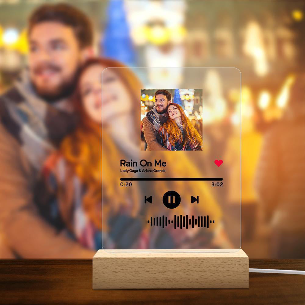 Copertina di album in vetro artistico musicale acrilico Targa musicale personalizzata Miglior regalo fotografico per il fidanzato