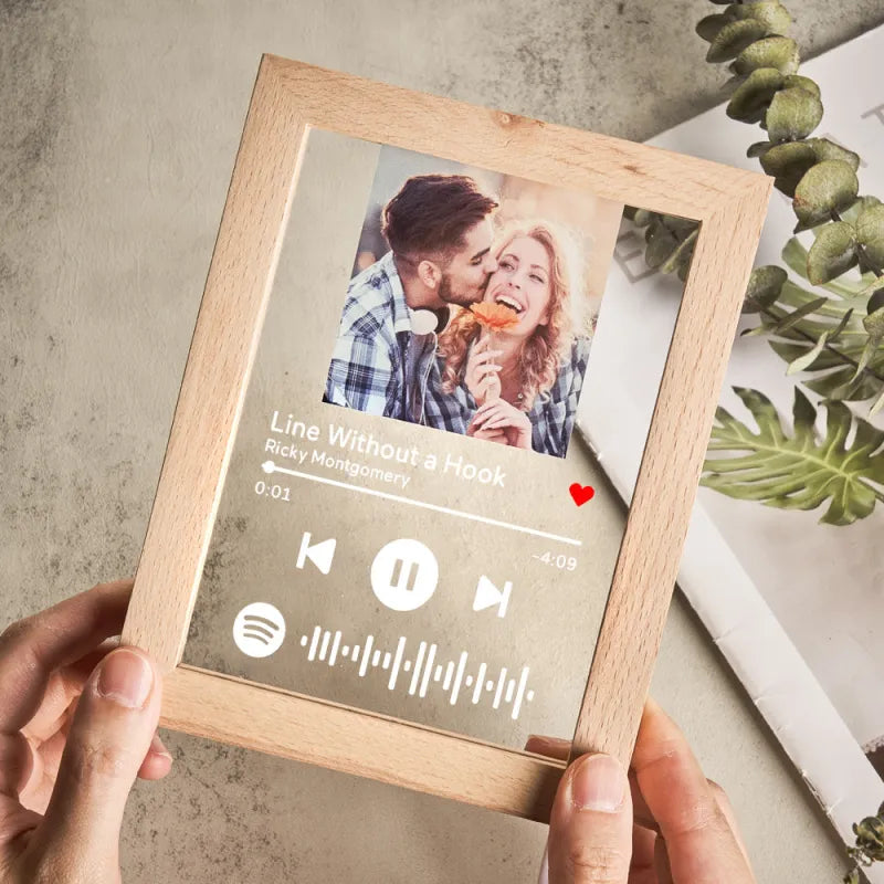 Luce notturna musicale personalizzata scansionabile Codice Spotify Regali colorati per la casa per moglie marito